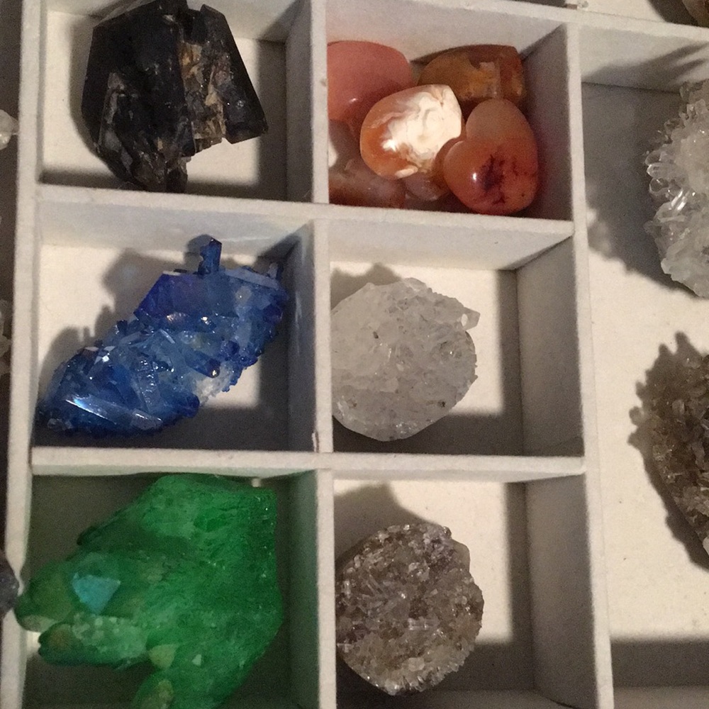 Carved Crystal and natural Crystal Clusters